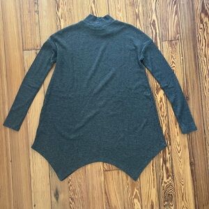 Silence + Noise Mock Charcoal Turtleneck Sweater Tunic Style